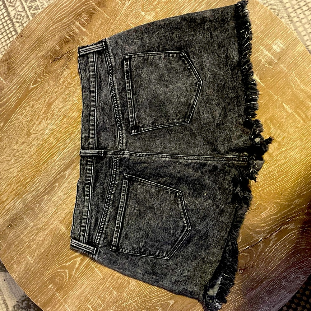 Black Denim Size 17 Womens Shorts